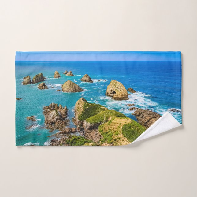 Nugget Point islets, New Zealand Bath Towel Set (Hand Towel)