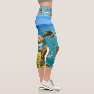 Nugget Point islets, New Zealand Capri Leggings
