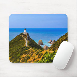 Nugget Point lighthouse, New Zealand Mouse Mat