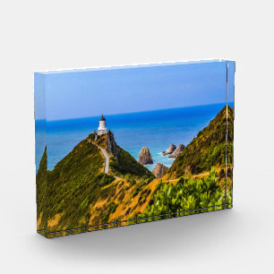 Nugget Point lighthouse, New Zealand Photo Block