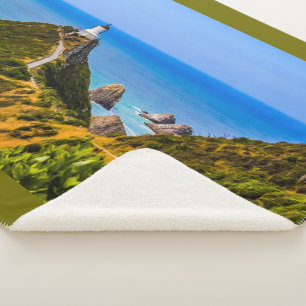 Nugget Point lighthouse, New Zealand Sherpa Blanket