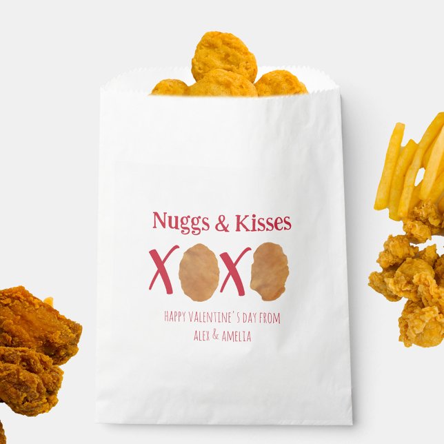 Nuggs & Kisses Chicken Nuggets Punny Valentine Favour Bags (Creator Uploaded)