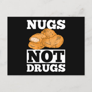 Nugs Not Drugs Gift Funny Minimalist Tees Postcard