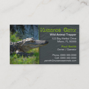 Nuisance Animal Trapper Business Card