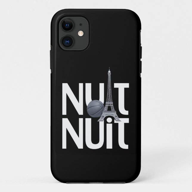 Nuit Nuit Basketball Night French Word Paris Tower Case-Mate iPhone Case (Back)