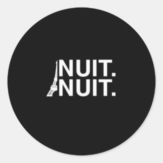 Nuit Nuit Paris Classic Round Sticker