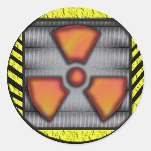 nuke classic round sticker (Front)