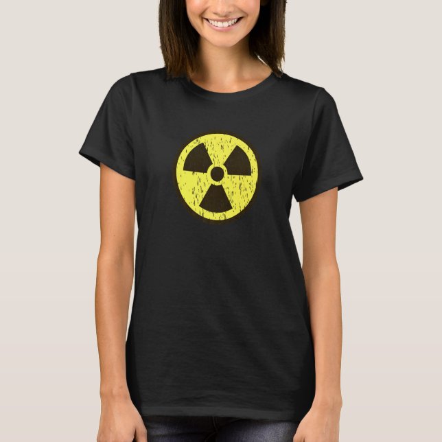 Nuke Radioactive Distressed Nuclear Symbol T-Shirt (Front)