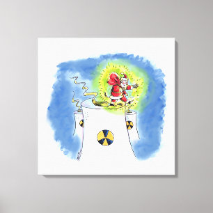 Nuked Santa Claus canvas print