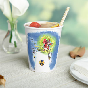 Nuked Santa Claus paper cups