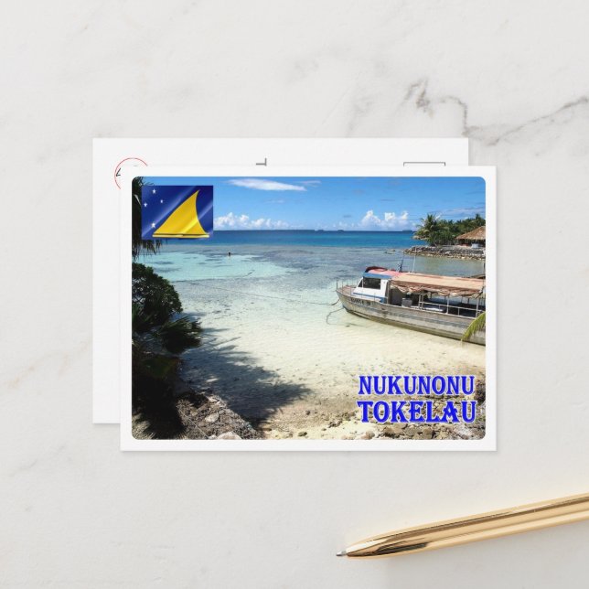 Nukunonu - Tokelau - Panorama - Postcard (Front/Back In Situ)