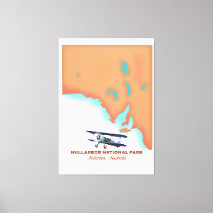 Nullarbor National Park Australia map Canvas Print