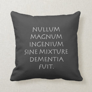 Nullum magnum ingenium sine mixture dementia fuit cushion