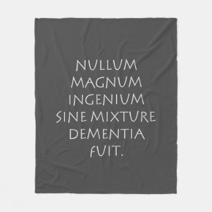 Nullum magnum ingenium sine mixture dementia fuit fleece blanket
