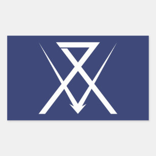 Numazu city flag Shizuoka prefecture japan symbol Rectangular Sticker