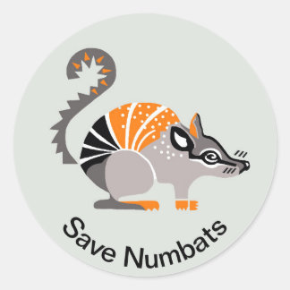 NUMBATS- Marsupial - Endangered animal - Classic Round Sticker