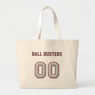 Number 00 with Cool Baseball Stitches Look Large Tote Bag