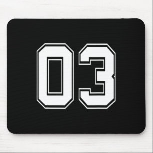 Number 03 Sell Footll Soccer Birthday Gift Mouse Mat