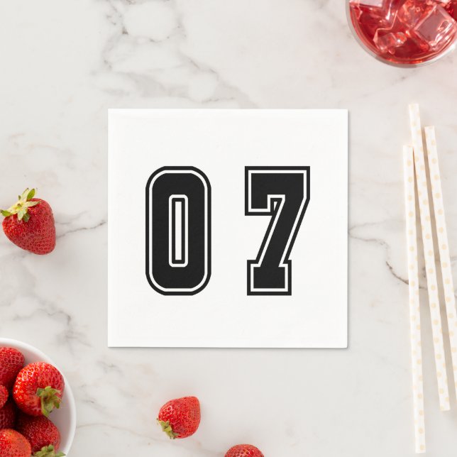 Number 07 napkin (Insitu)