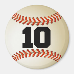 Number 10 Baseball Magnet