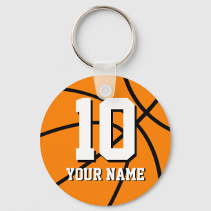 Number 10 basketball keychains   Personalizable