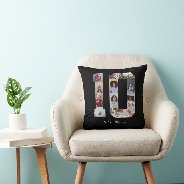 Number 10 Photo Collage Cushion (Chair)