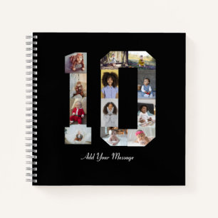 Number 10 Photo Collage Notebook