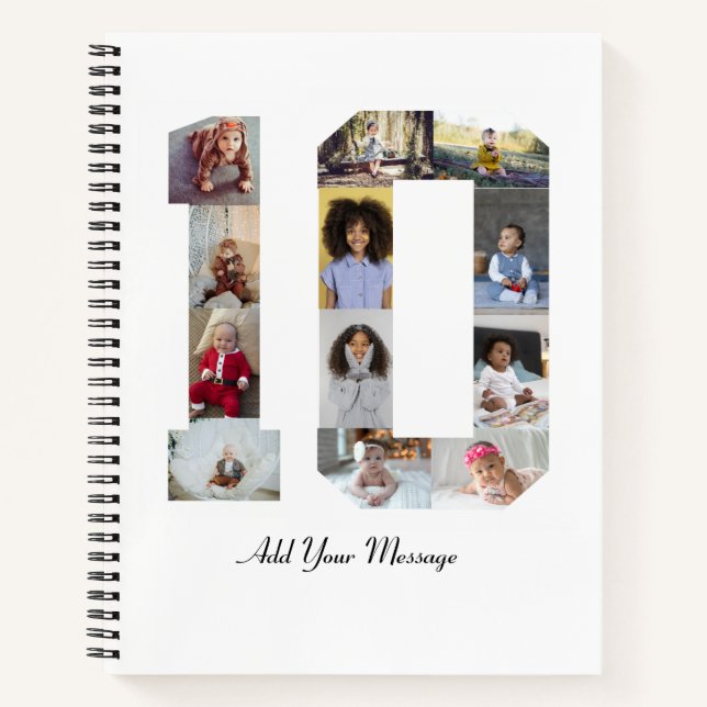 Number 10 Photo Collage Notebook (Front)