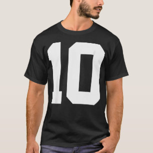 Number 10 Print On Back Only Team T-Shirt