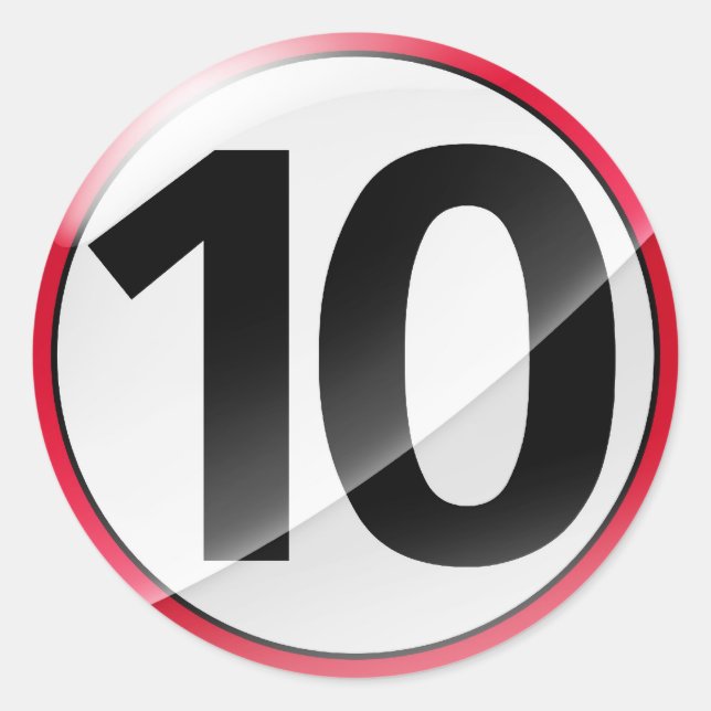 Number 10  red sticker (Front)