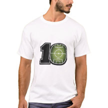 Number 10 Soccer Field Minimalist T-Shirt