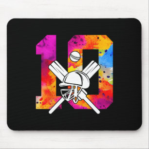 Number 10 Years Cricket 10th Birthday 1 Mouse Mat