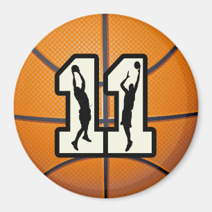 Number 11 Basketball and Players Magnet