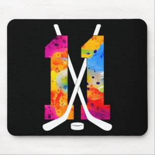Number 11 Years Ice Hockey 11th Birthday (2) Mouse Mat
