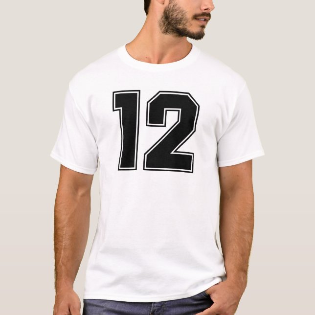 Number 12 front and backside print T-Shirt (Front)