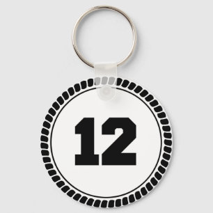 Number 12 key ring