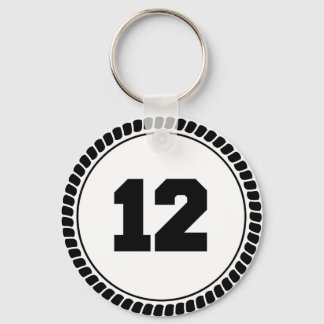 Number 12 key ring