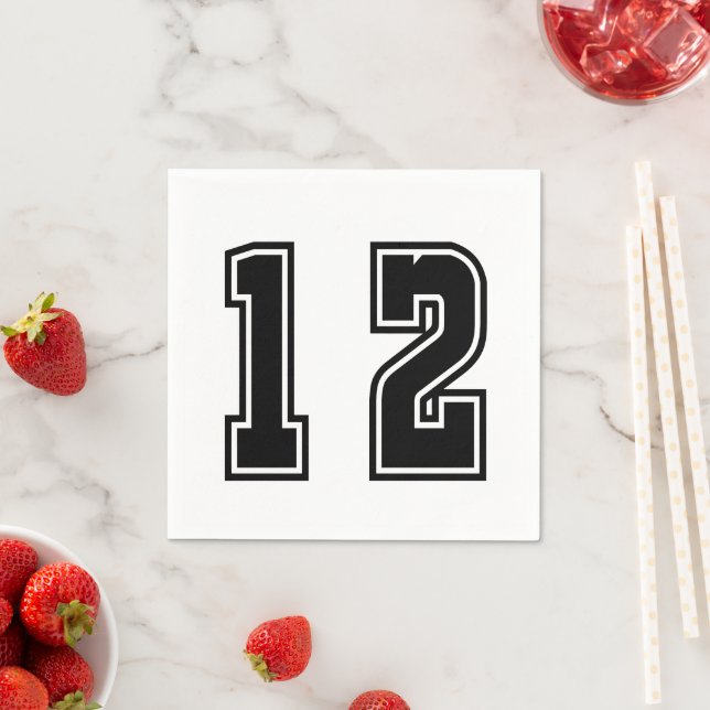 Number 12 napkin (Insitu)