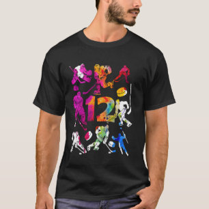 NUMBER 12 YEARS ICE HOCKEY 12TH BIRTHDAY T-Shirt
