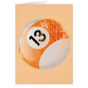 NUMBER 13 BILLIARDS BALL - AGED AND ERODED