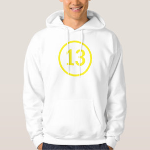 number 13 in a circle hoodie