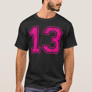 Number 13 Varsity Distressed Vintage Sporteam Play T-Shirt