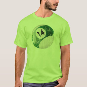 NUMBER 14 BILLIARDS BALL - ERODED STYLE T-Shirt