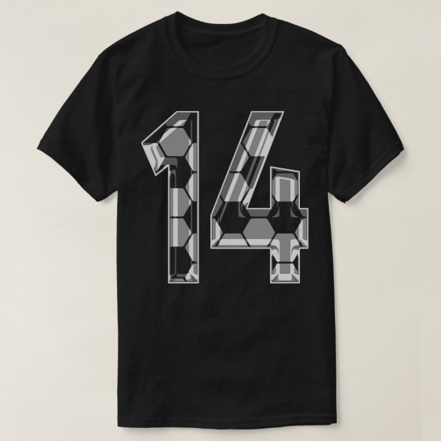 Number 14 Jersey 14 Mum Player Fan 1 T-Shirt (Design Front)