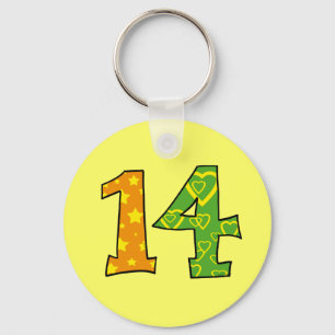 Number 14 key ring
