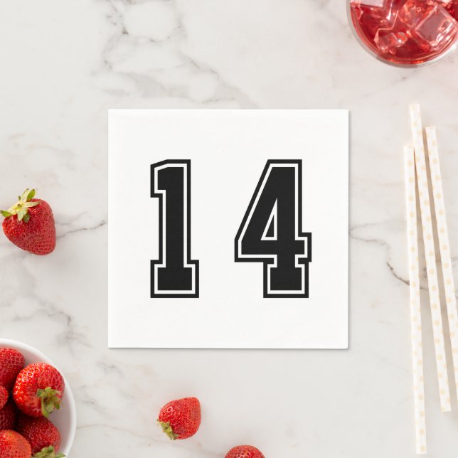 Number 14 napkin (Insitu)