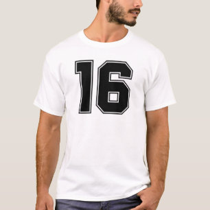 Number 16 front and backside print T-Shirt