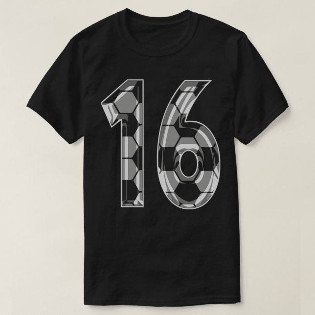 Number 16 Jersey 16 Mum Player Fan 1 T-Shirt (Design Front)