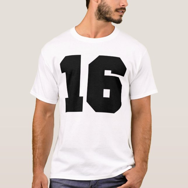 Number 16 Sport T-Shirt (Front)
