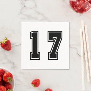 Number 17 napkin